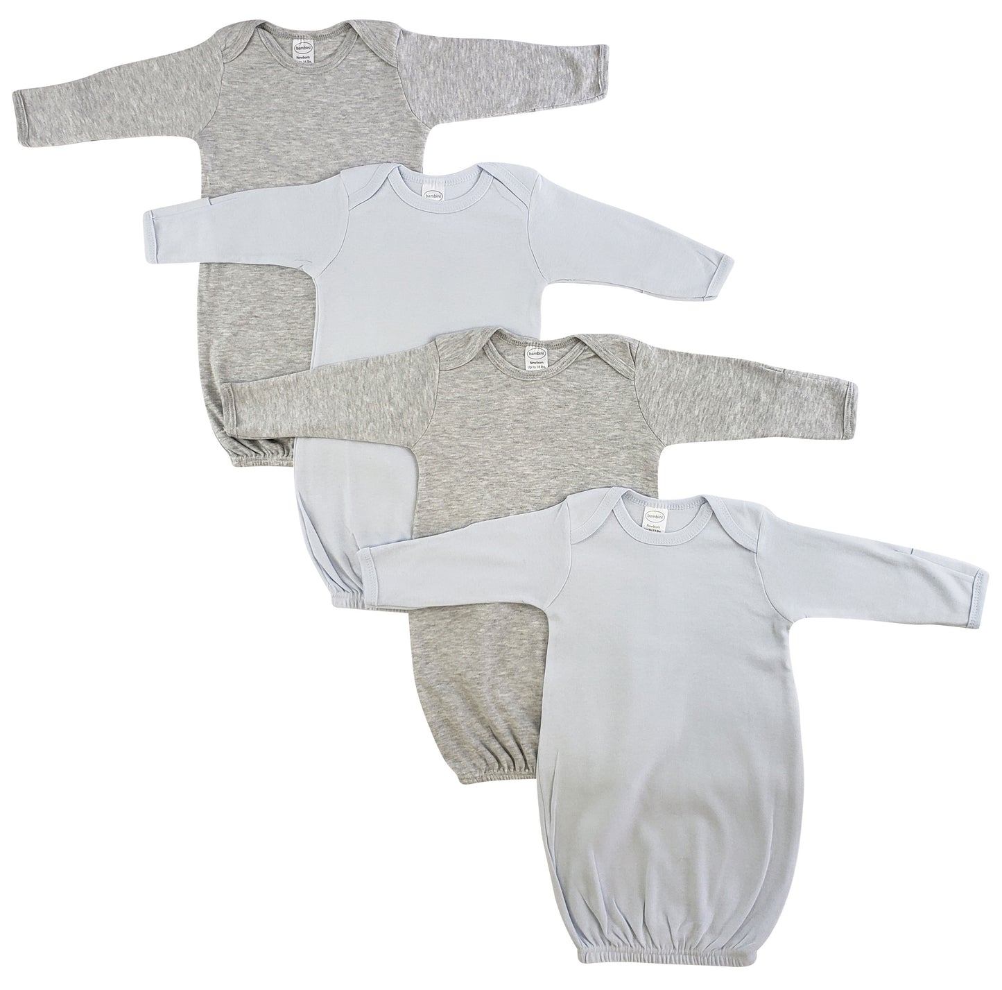 Bambini Boy Newborn Baby 4 Piece Gown Set