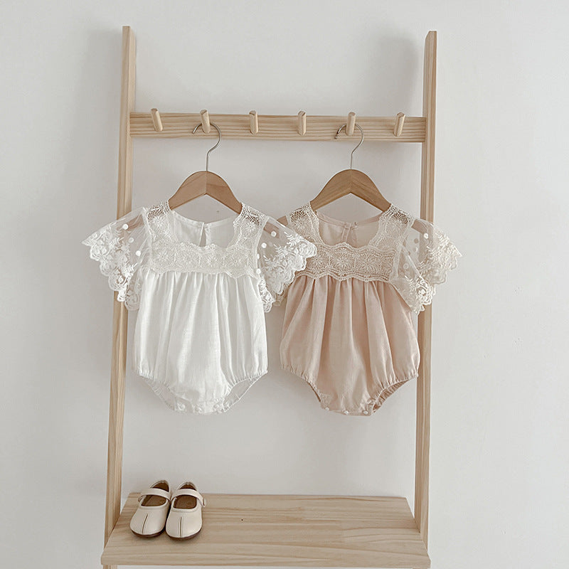 Arrival Summer Baby Kids Girls Embroidery Tulle Patchwork Short