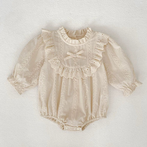 Baby Girls Flowers Pattern Long-sleeved Onesies and Dress – Princess