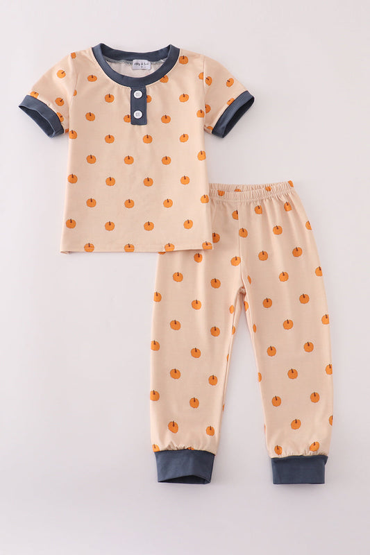Khaki print pajamas set