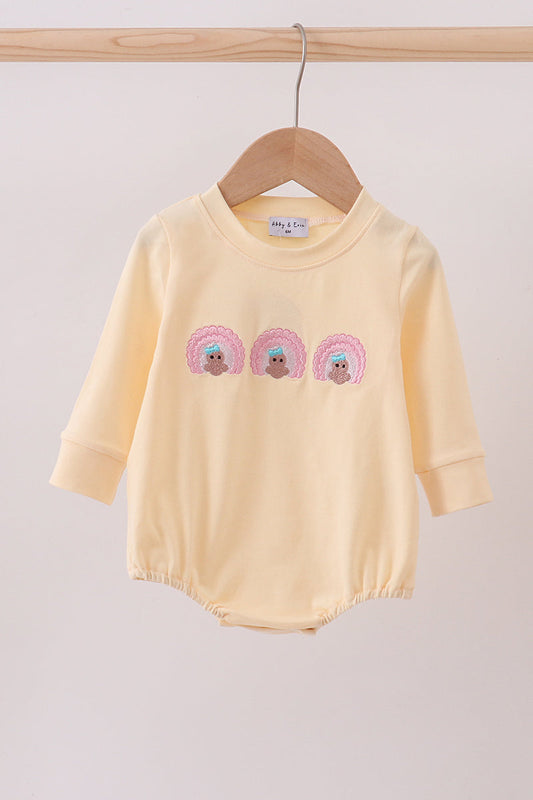 Beige turkey embroidery bubble