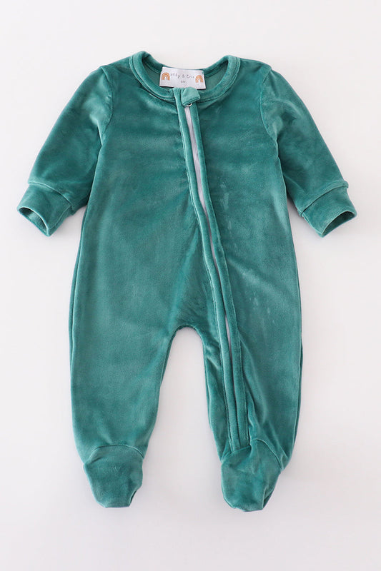 Forest velvet romper