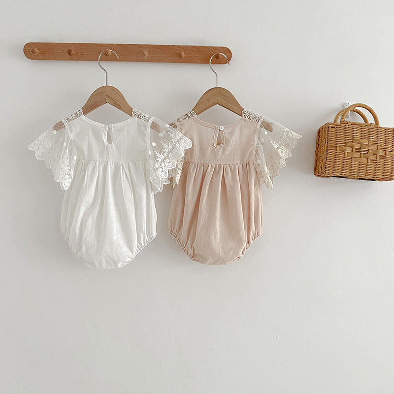 Arrival Summer Baby Kids Girls Embroidery Tulle Patchwork Short