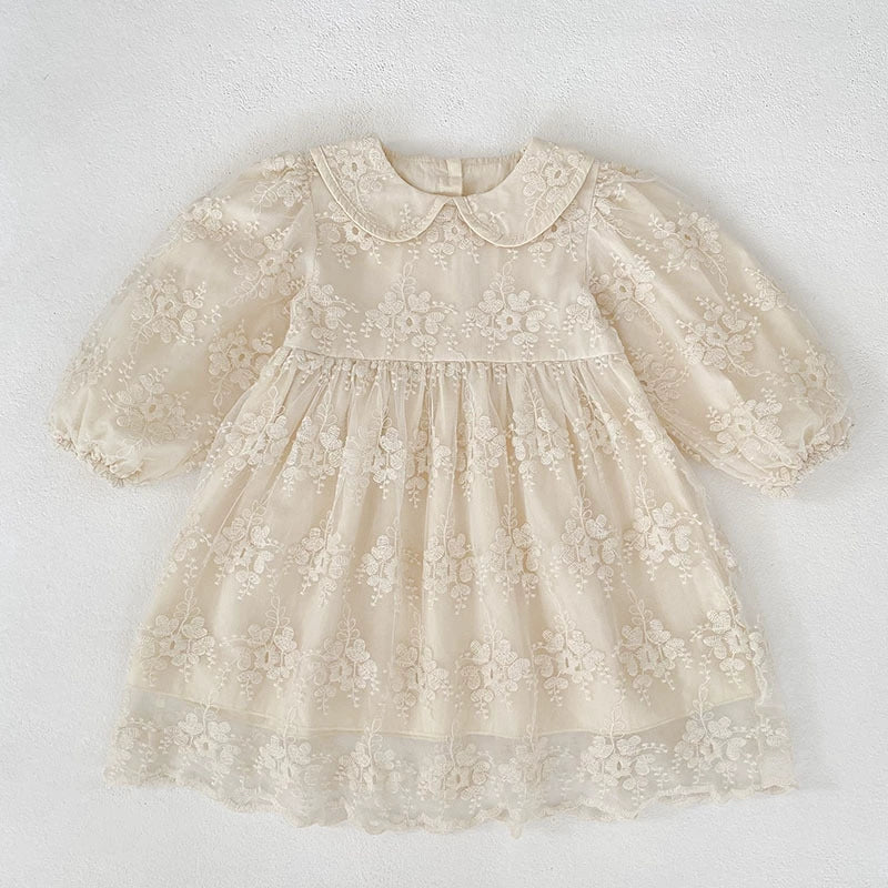 Baby Girls Flowers Pattern Long-sleeved Onesies and Dress – Princess