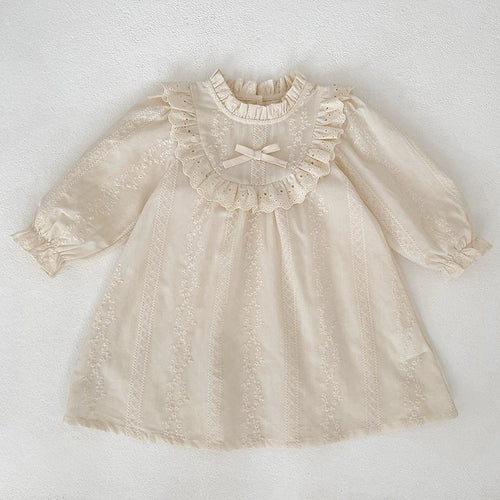 Baby Girls Flowers Pattern Long-sleeved Onesies and Dress – Princess